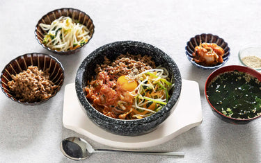 Bibimbap in stone bowl