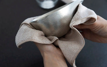 Freshly polished tinware sake server by Nousaku