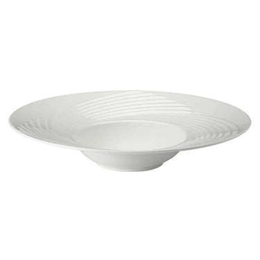 Miyawo Amuse White Reinforced Porcelain Wide-Rim A La Carte Bowl 310mm
