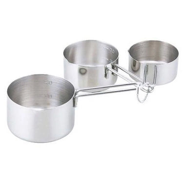 Sato Kinzoku Stainless Steel Measuring Cup 3 pcs