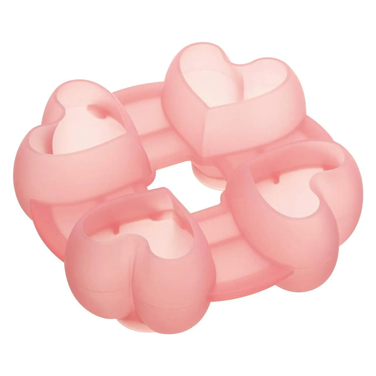 Skater Silicone Ice Tray Heart Pink