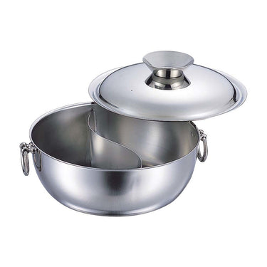 Wadasuke Stainless Steel Induction Shabu Shabu Pot with Divider