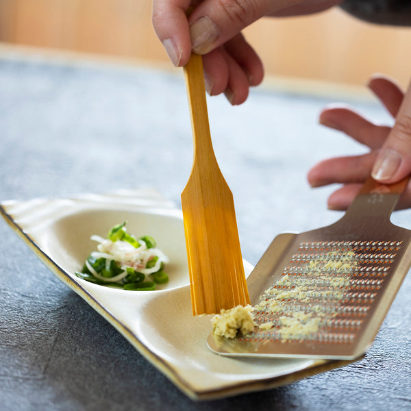 MANYO Bamboo Flat Brush for Ginger Grater 13.5cm Globalkitchen Japan