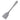 Wada Nico Stainless Steel Monjayaki Spatula 13.2cm