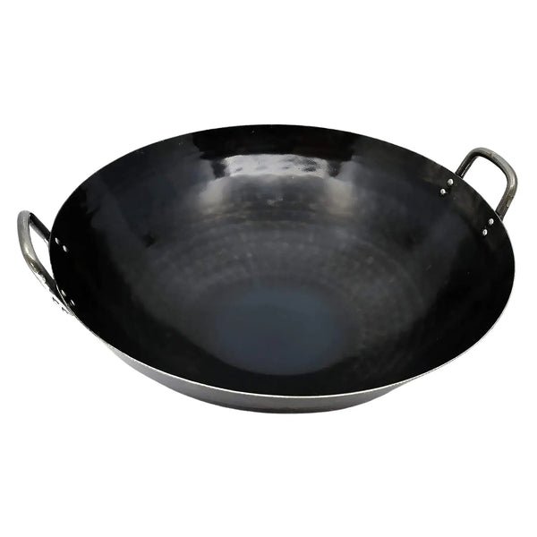 Yamada Hammered Iron Double-Handle Deep Wok (1.2mm Thickness