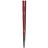Fukui Craft Hexagonal Carved Lacquered Non-Slip Chopsticks 24cm (2 Colours) Vermilion Chopsticks