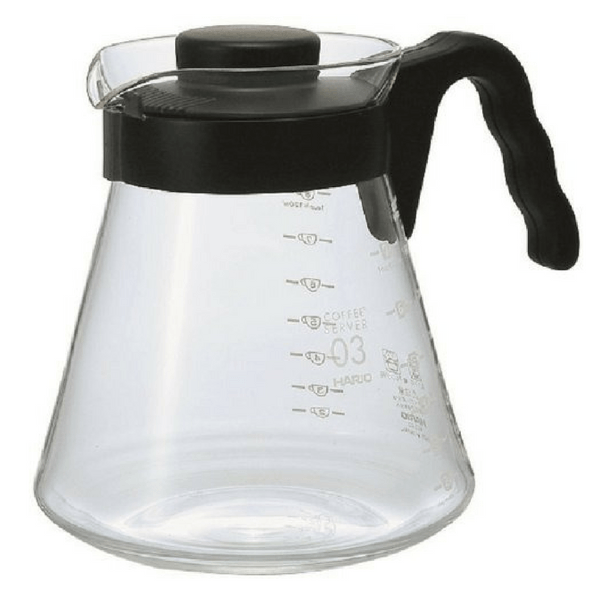 Hario V60 Heat Resistant Glass Coffee Server with Angled Handle VCS-03B (1000ml) Coffee Carafes