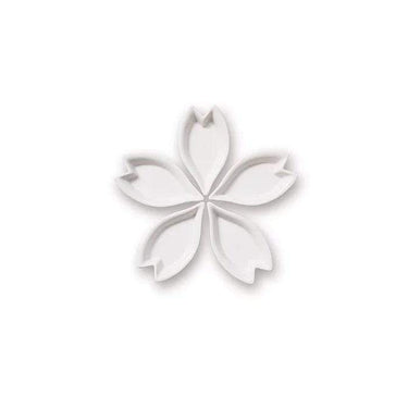 hiracle Sakura Porcelain Petal Plates (Set of 5/3 Colours) White Plates