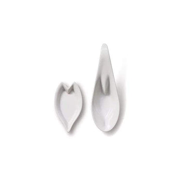 hiracle Sakura Porcelain Renge Spoon and Petal Plate Set (3 Colours) White 1pc Renge Spoons