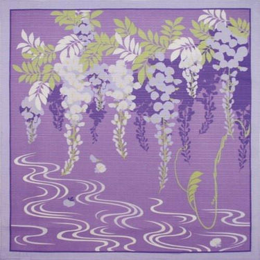 Maeda Senko Cotton Furoshiki Bento Lunch Cloth (Spring Wisteria) Furoshikis