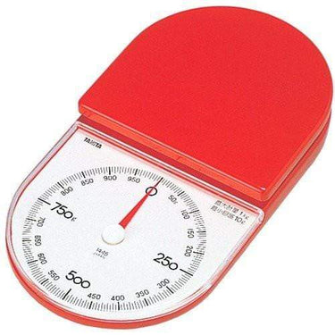 Tanita Non-Electric 1kg Mechanical Slim Kitchen Scale (2 Colours) Red Mechanical Kitchen Scales