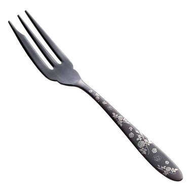 Todai Rikyu Black Rose Pattern Cake Fork Forks