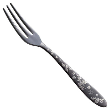 Todai Rikyu Black Rose Pattern Cocktail Fork Forks