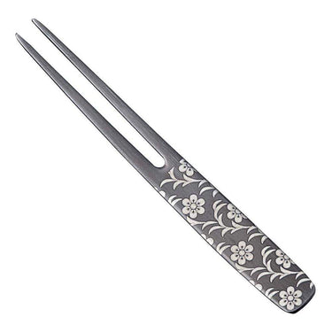 Todai Rikyu Black Stainless Steel Cocktail Stick Kanzashi Karahanakarakusa Cocktail Sticks