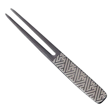 Todai Rikyu Black Stainless Steel Cocktail Stick Kanzashi Sayagata Cocktail Sticks