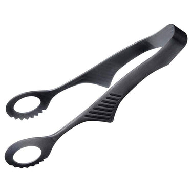 Todai Rikyu Black Stainless Steel Non-Slip Buffet Clever Tongs Tongs