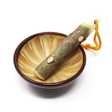 Yamacoh Traditional Seto-Ware Suribachi Mortar & Surikogi Pestle - Small Mortar & Pestles