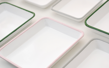 New colors of Noda Horo White Enamel Meal Prep BaKing Tray