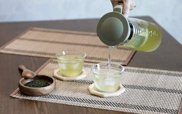 The Hario Iced Tea Brewer serving cold brew green tea