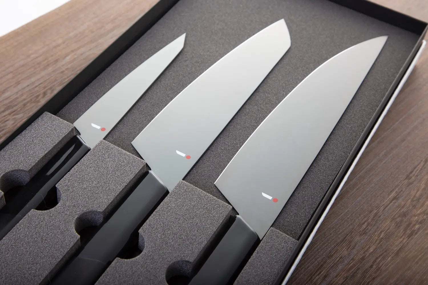 set of three knives