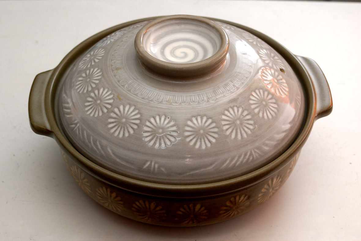 Japanese Ceramic Casserole Non Stick Big Cooking Stock Pots Retro