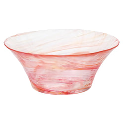Aderia Tsugaru Vidro Soda-Lime Glass Shaori Medium Bowl Pink