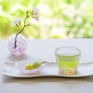 Aderia Tsugaru Vidro Sakura Sakura Soda-Lime Glass Soba Choko Cup