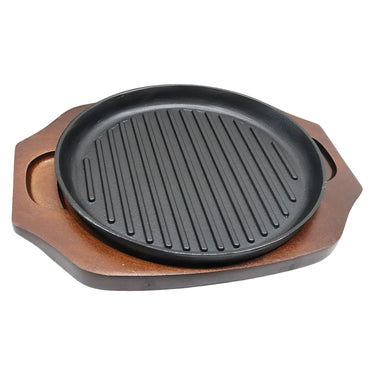 Asahi Chuzo Cast Iron Round Grill Sizzler Platter