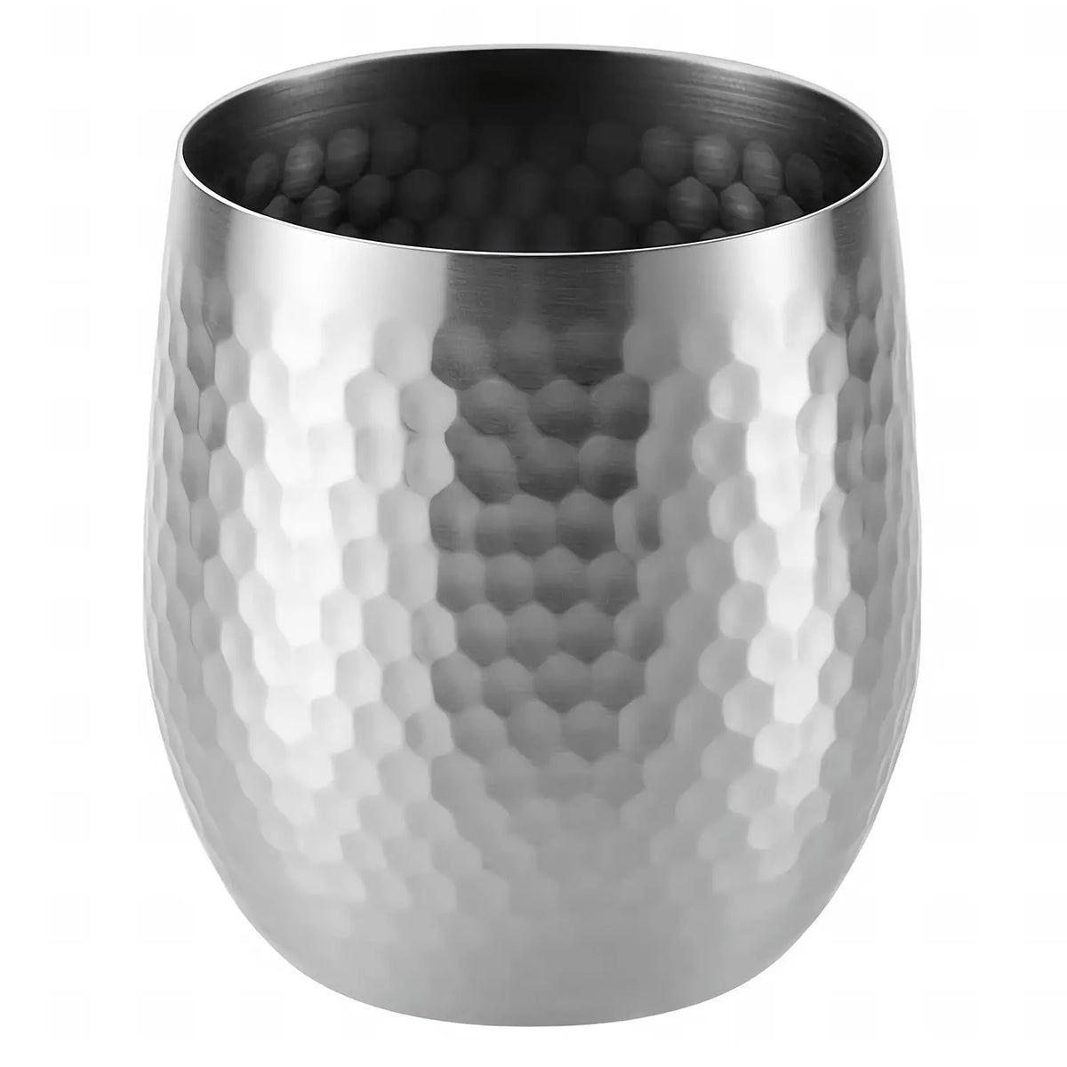 Asahi Stainless Steel Rocks Glass Hammer Finish 340ml