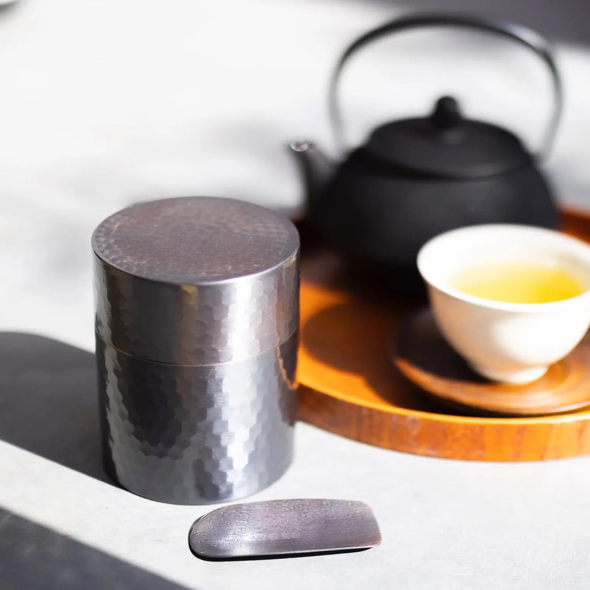 Asahi Yume Copper Chazutsu Tea Caddy with Caddy Spoon Globalkitchen Japan