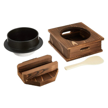 EBM Aluminum Fluorinated Coating Kamameshi Pot Set