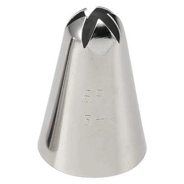 EBM Brass Flower Piping Tip 5 Petals