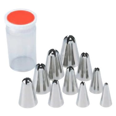 EBM Brass Flower Piping Tips 5 Petals 10 pcs