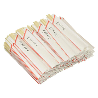 EBM Wood Disposable Chopsticks Genroku Red 165mm