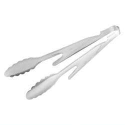 EBM Stainless Steel Self-Resting One-Piece Scalloped Tongs