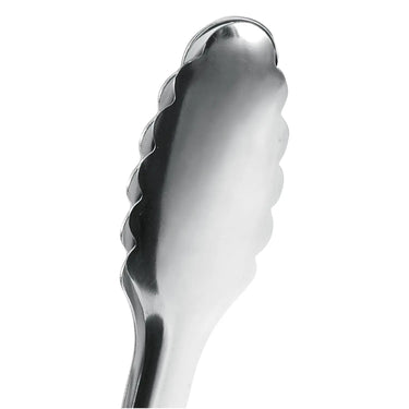 EBM Stainless Steel Self-Resting One-Piece Scalloped Tongs
