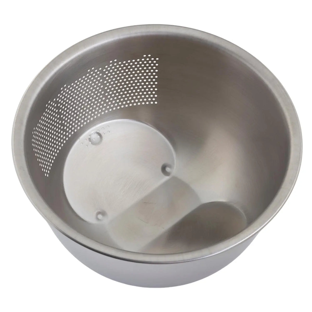 Fujii Stainless Steel 3-Way Rice Washing Bowl with Perforated Strainer 21.5cm