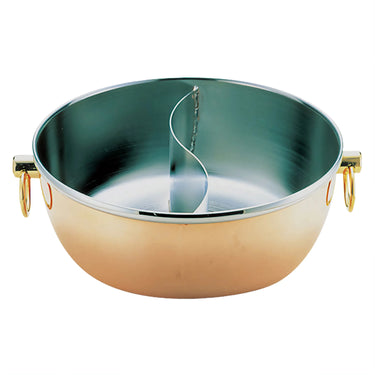 Fujinosu Royal Stainless Steel Induction Copper-Finished Shabu Shabu Pot