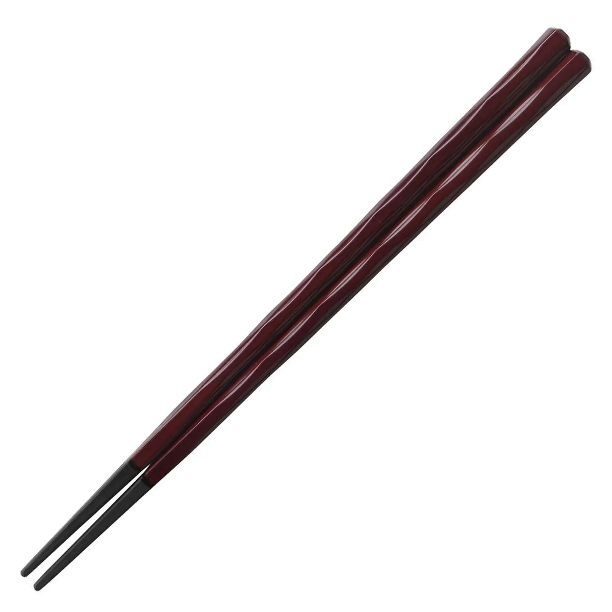 Fukui Craft PBT Resin Hexagonal Rough-Carved Lacquered Non-Slip Chopsticks 22.5cm