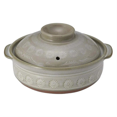 Ginpo Mishima Ceramic Donabe Clay Pot