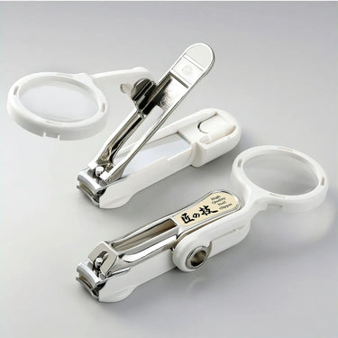 Green Bell Takuminowaza Carbon Steel Nail Clippers with Magnifier and Storage Bag