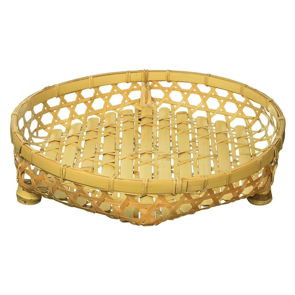 MANYO Bamboo Serving Basket with Feet