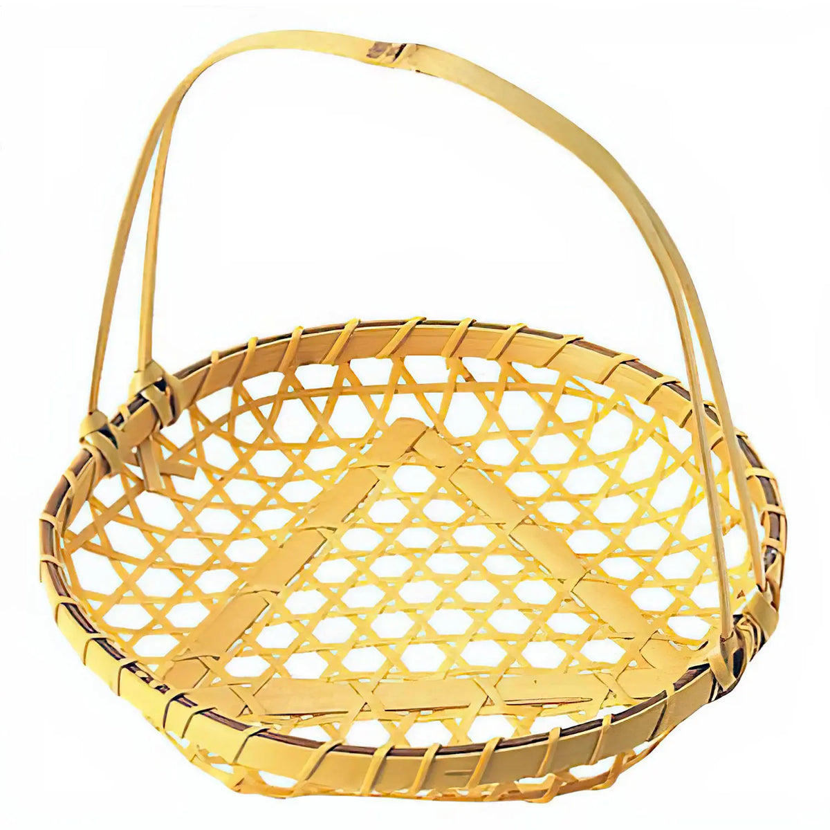MANYO Bamboo Serving Basket with Handle