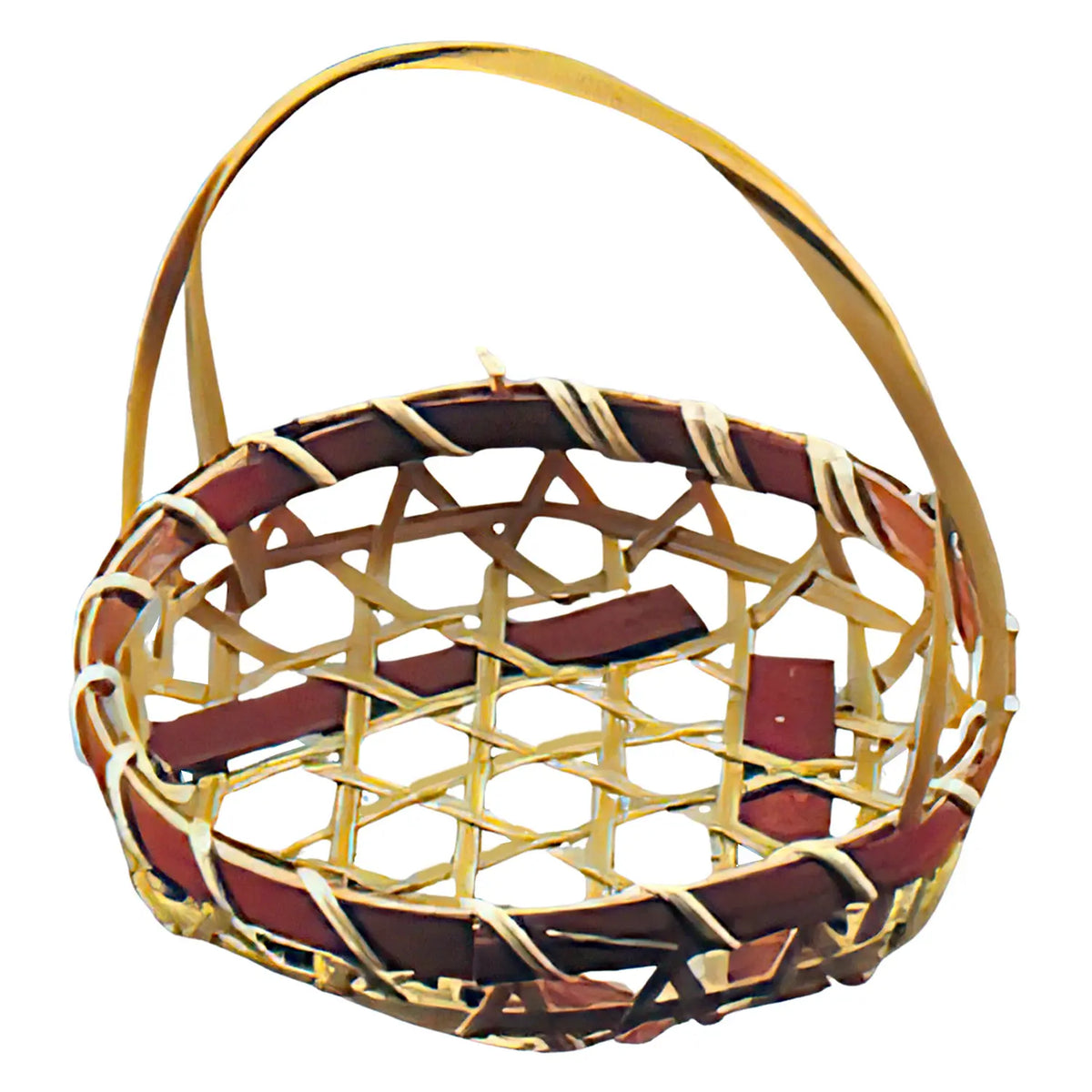 MANYO Bamboo Small Serving Basket with Handle