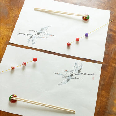 MIN Senju Washi Paper Placemat Crane 100 Sheets