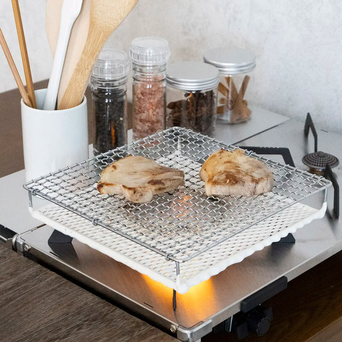 Marujyu Kanaami Ceramic Far Infrared Barbecue Grill Mesh Globalkitchen Japan