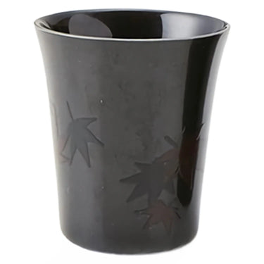 Marumo Takagi Heat Sensitive Ceramics Cup Autumn Leaves Black