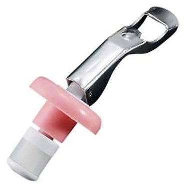 Minex Stainless Steel Bottle Opener with Resealable Cap