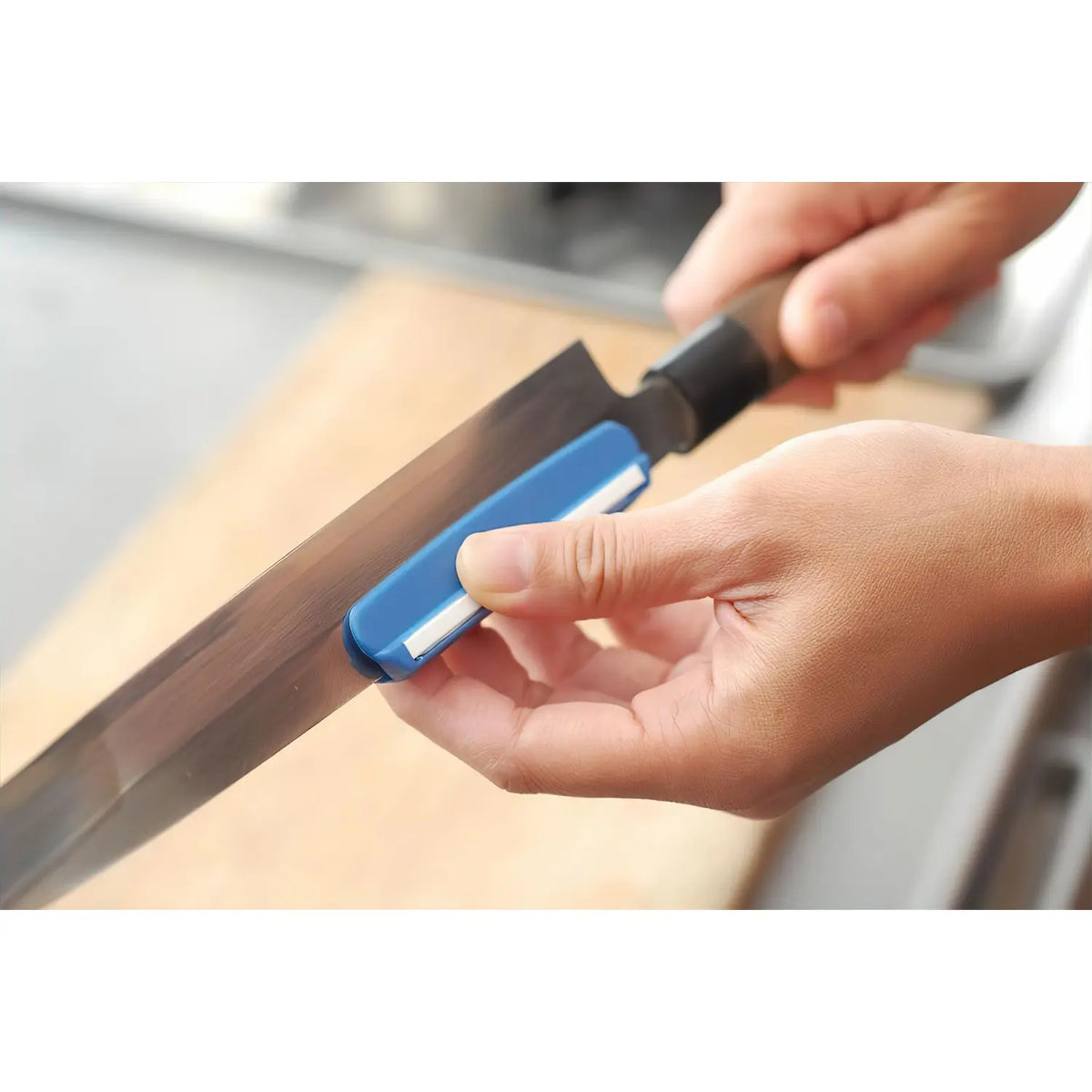 Suction Cup Whetstone Knife Sharpener  - Brilliant Promos - Be Brilliant!