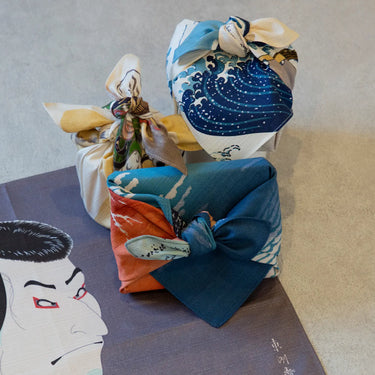 Musubi Ukiyoe Cotton Furoshiki Wave 48cm